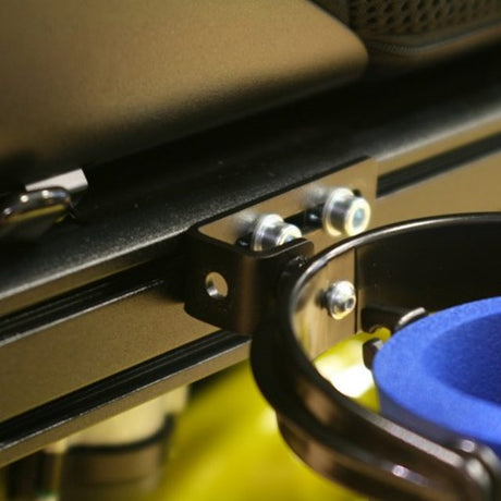 Cup Holder Mounted to Unitrack Seat Rail