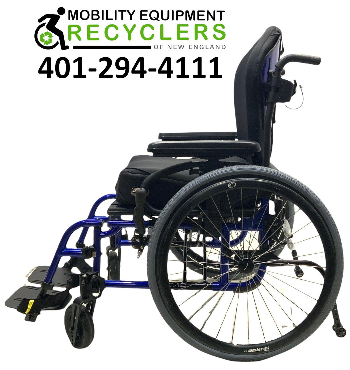 Sunrise Medical Quickie 2 Folding Manual Wheelchair | Height Adjustable Armrest, Swing-Away Leg Rests, Fold Down Backrest |-Mobility Equipment for Less