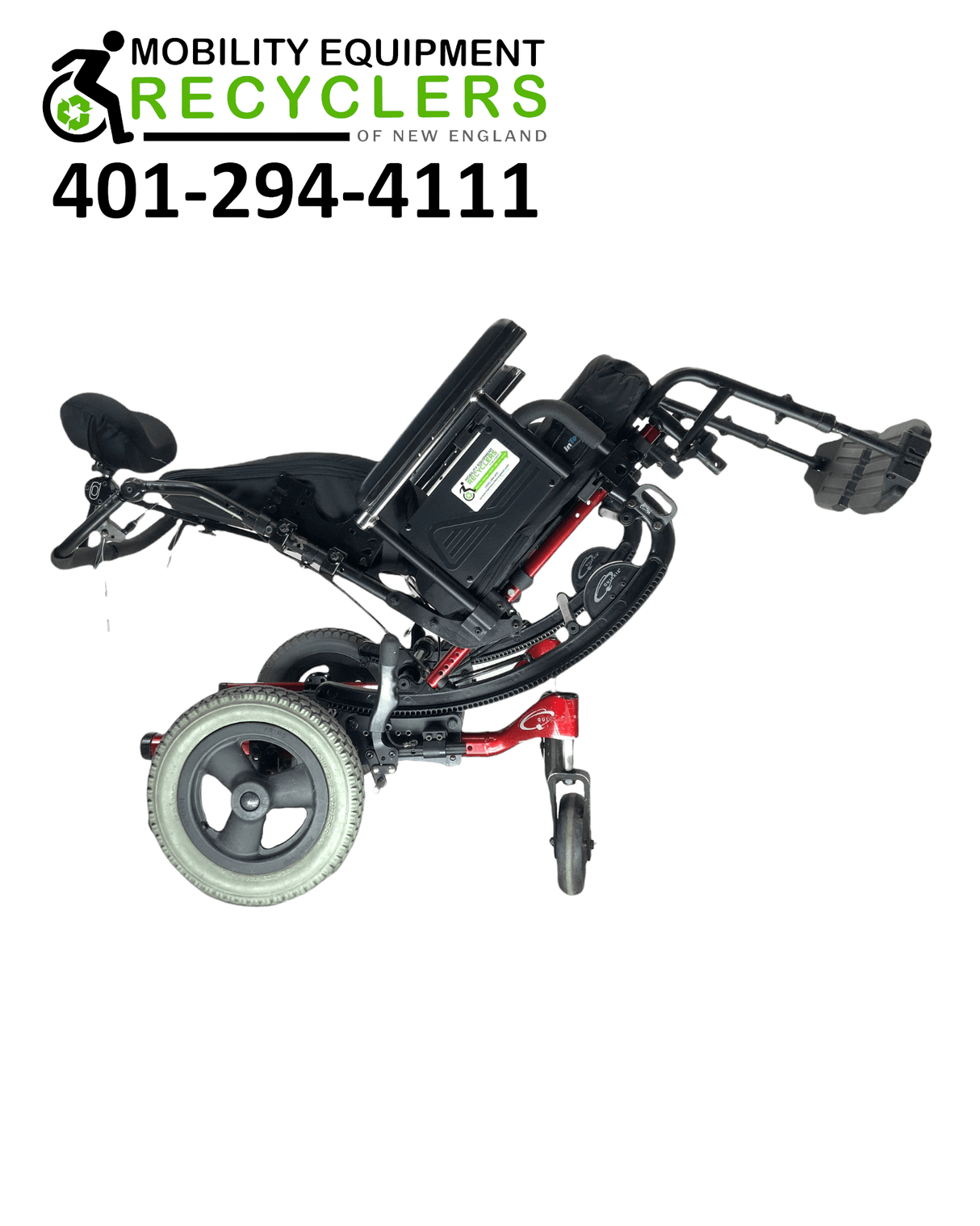 Sunrise Medical Quickie Iris | Tilt-In-Space Manual Wheelchair | 17" x 17" | Transit Kit | Contoured Backrest | Adjustable Headrest-Mobility Equipment for Less
