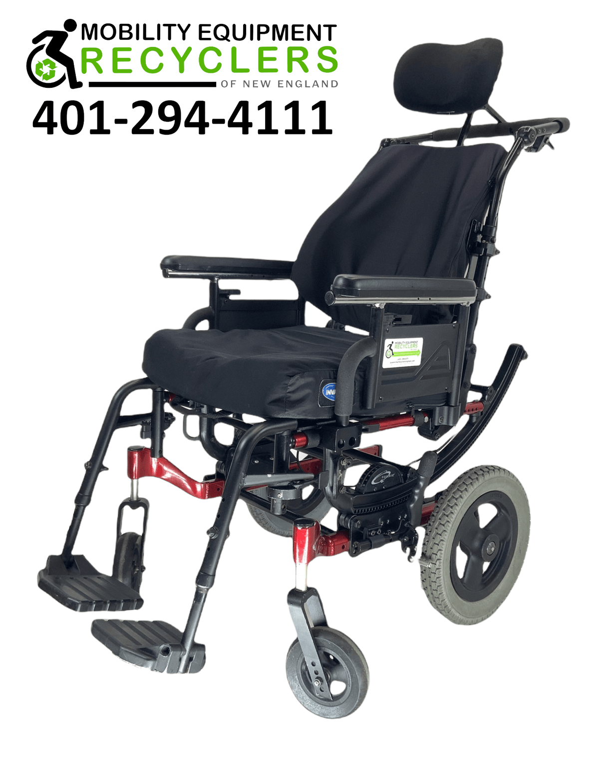 Sunrise Medical Quickie Iris | Tilt-In-Space Manual Wheelchair | 17" x 17" | Transit Kit | Contoured Backrest | Adjustable Headrest-Mobility Equipment for Less