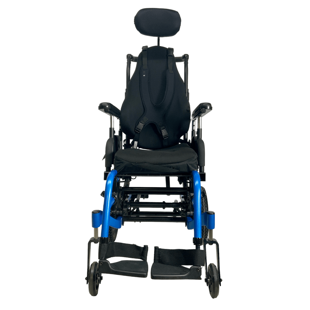 Sunrise Medical Quickie Iris Tilt-In-Space Manual Wheelchair | 14 x 17 Seat | Height Adjustable Armrest, Reclining Backrest - Mobility Equipment for Less