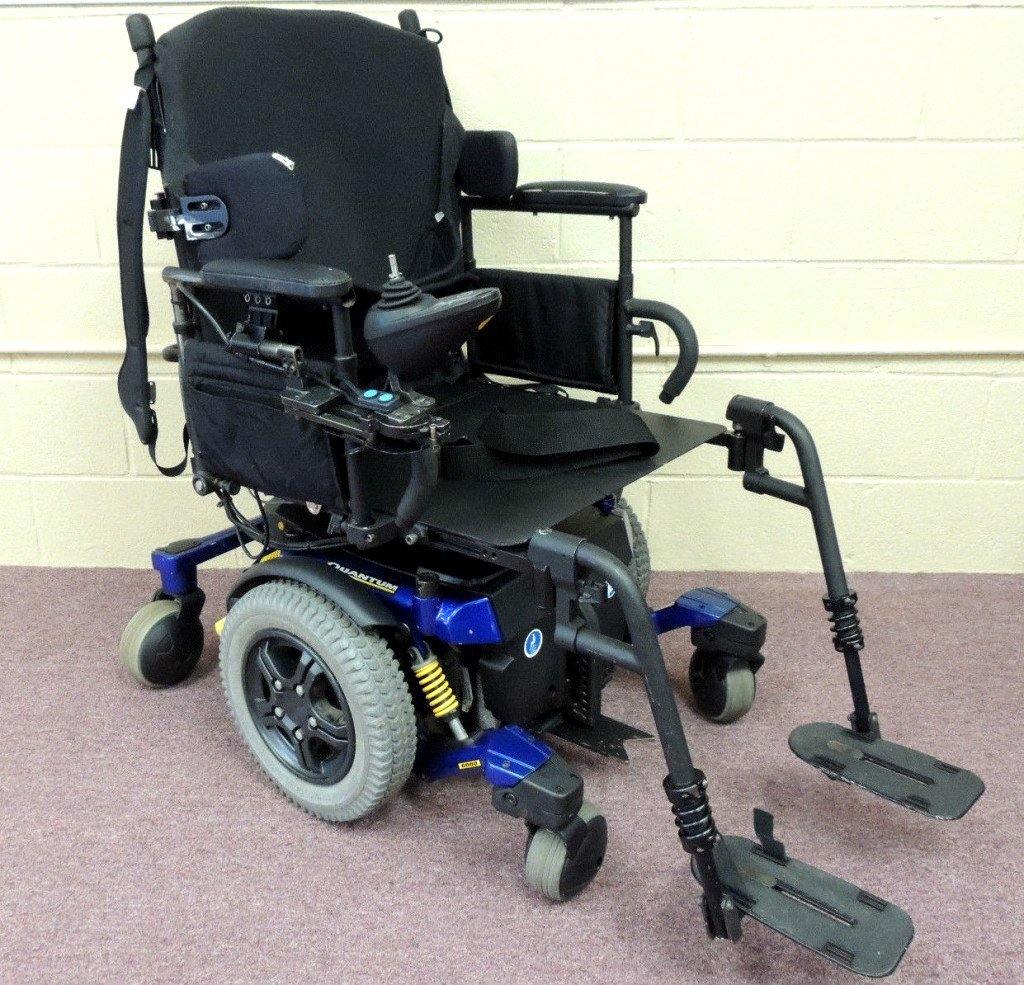 Pride Quantum 6000 Electric Power Wheelchair (Blue) - Mobility Equipment for Less