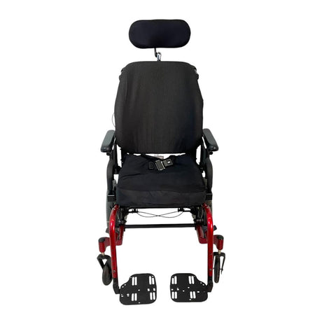 Front view of Quickie Iris Tilt-in-Space Wheelchair