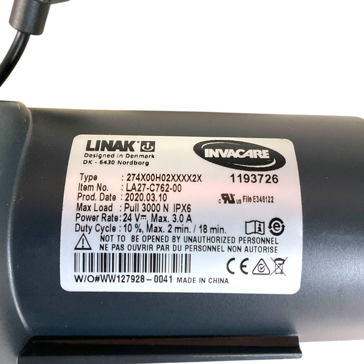 Lift Actuator Motor for Invacare Full-Electric Hospital Beds