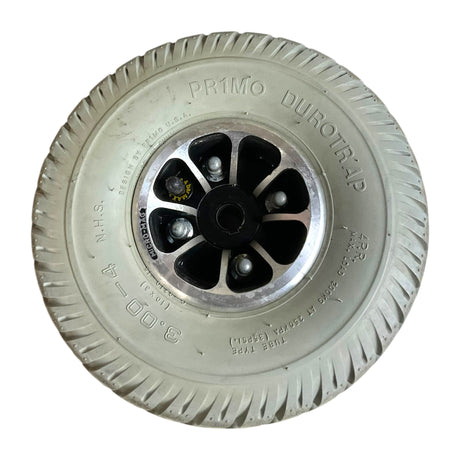 Flat-Free Drive Wheel Assembly for Pride Jazzy 610, 1103, 1107, 1113, 1113 ATS, Select & J6 | Primo Durotrap 10" x 3" Tire | WHLASMB1418 | Sold Individually