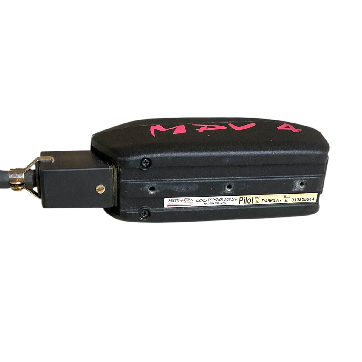 Underside View of PG Drives Pilot Joystick for Hoveround MPV4 Power Chairs