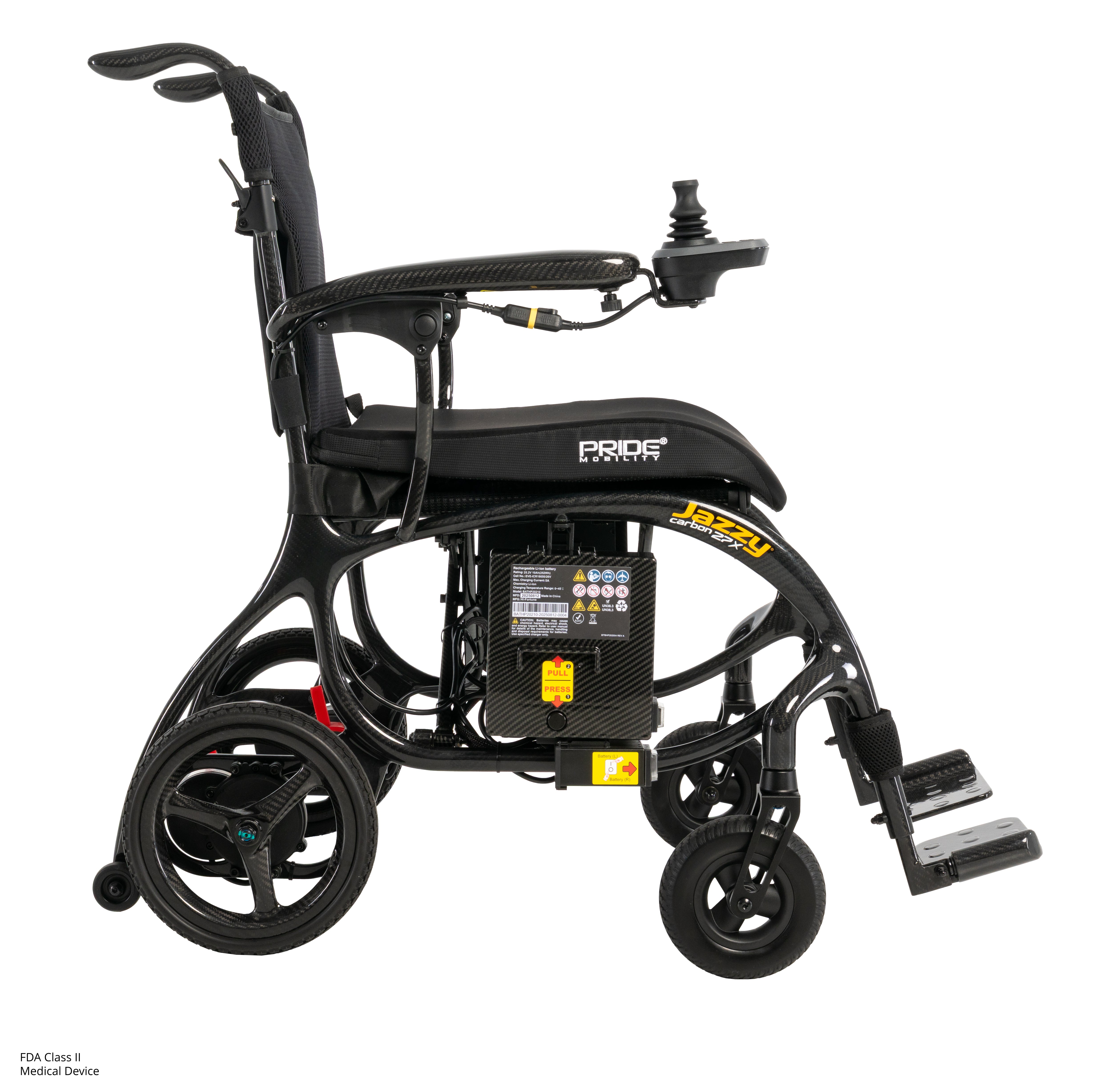 Pride Jazzy Carbon 27X Portable Power Chair | 27 LBS Folding Frame