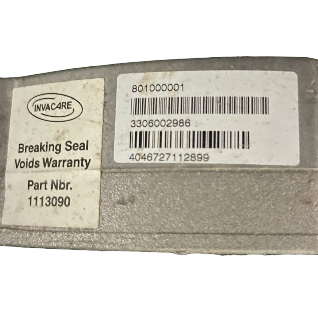 Right Side Label for Gearless Brushless Motors for Invacare 3G Storm Series