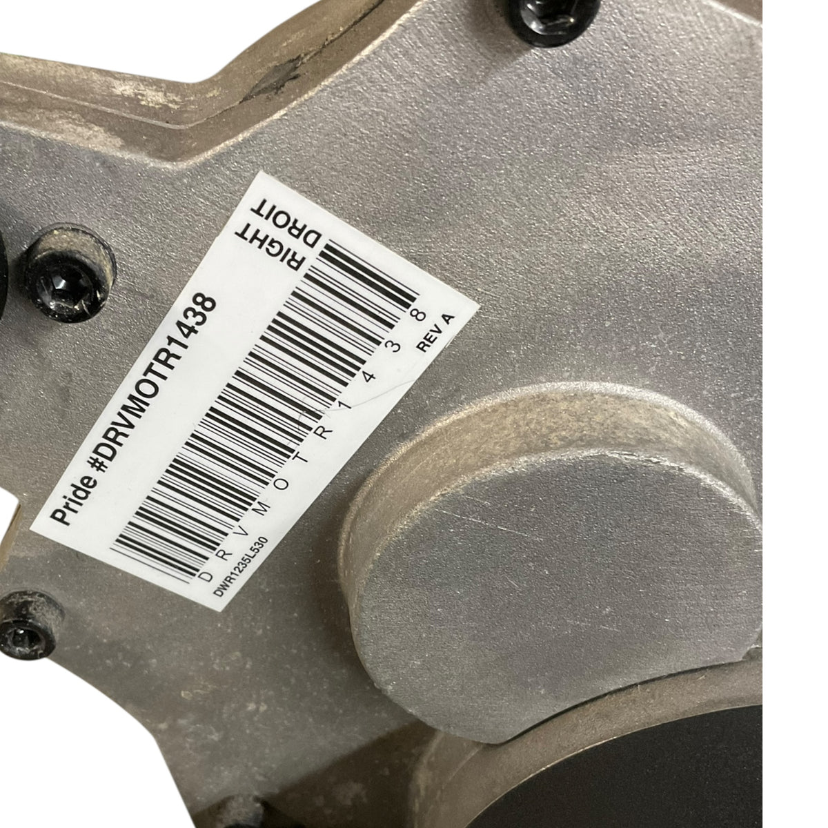 Right Side Label | Motors for Pride Jazzy Select Power Chairs