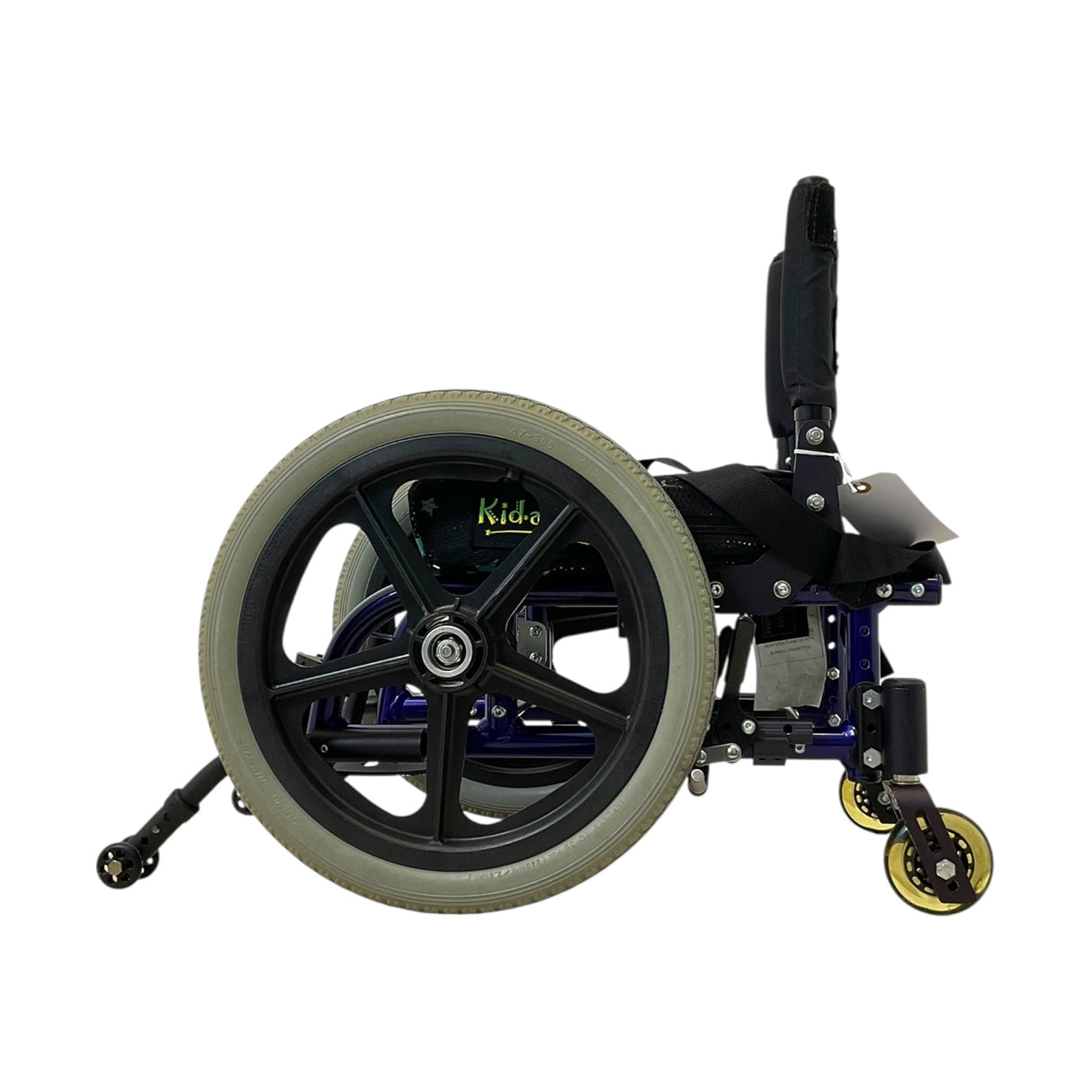 Left Side View of Quickie Zippie Kids Rigid Frame Pediatric Manual Wheelchair
