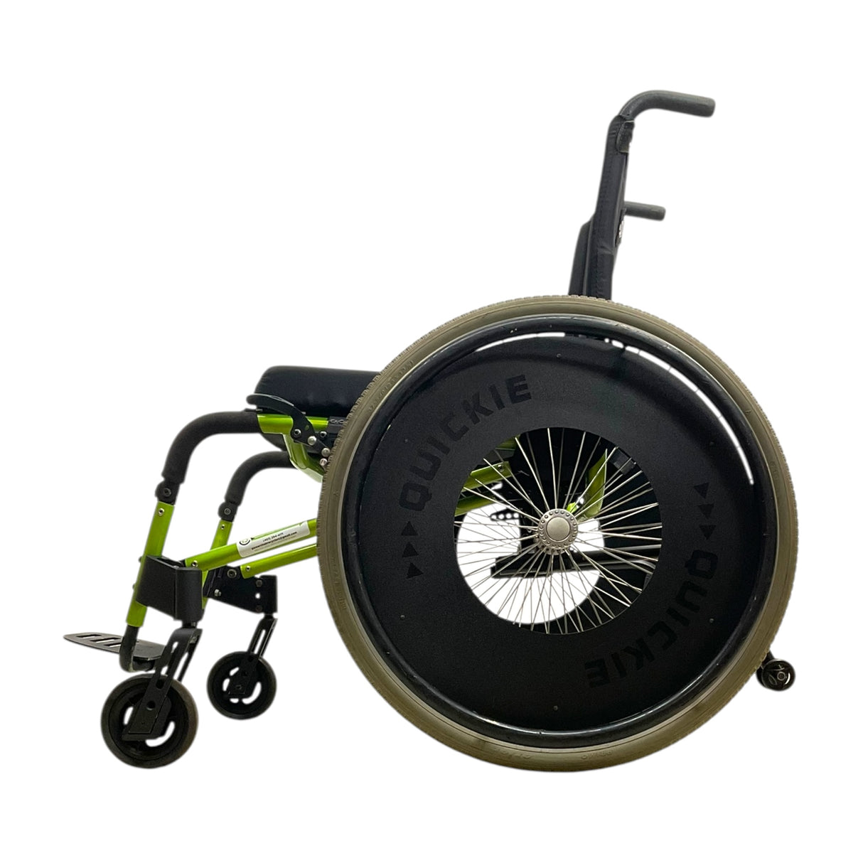 Left Side View of Quickie GPV Ultra Lightweight Rigid Frame Wheelchair