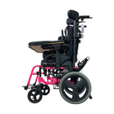 Left Side View of Quickie Zippie Iris Tilt-in-Space Wheelchair