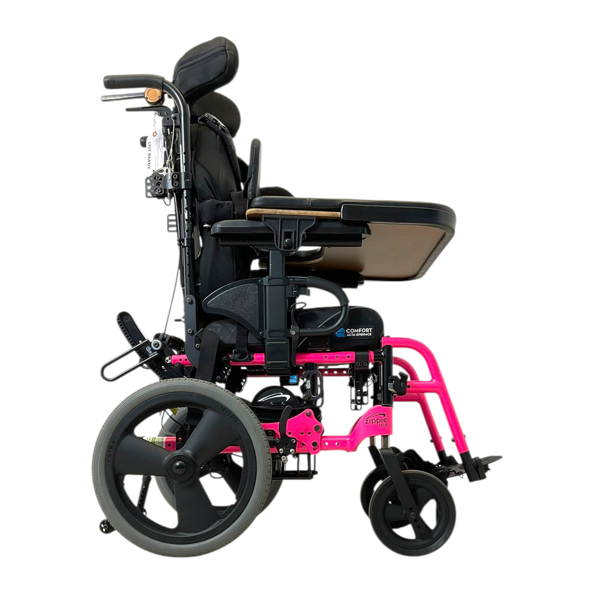 Right Side View of Quickie Zippie Iris Tilt-in-Space Wheelchair