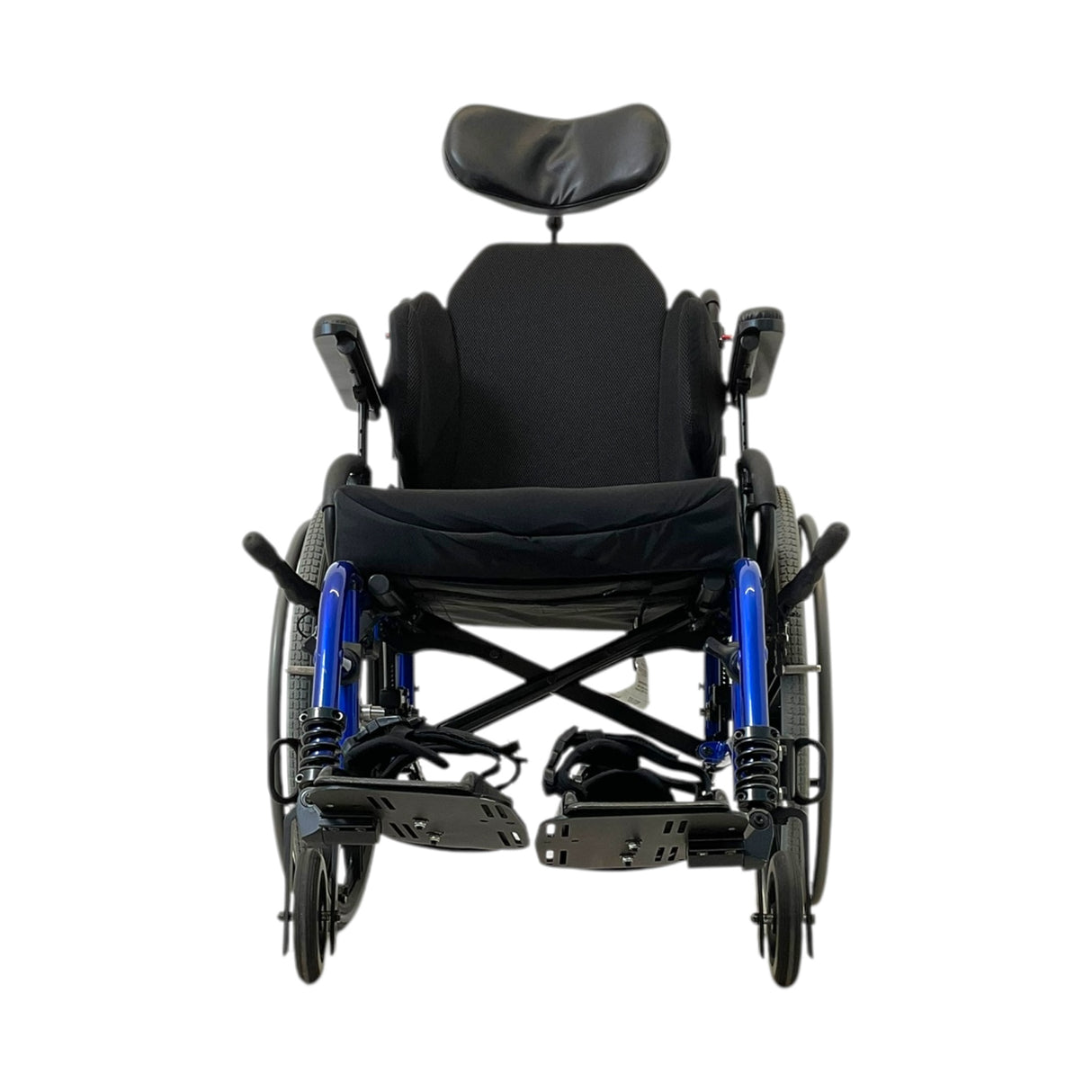 Front View of Quickie QXi Lightweight Folding Wheelchair