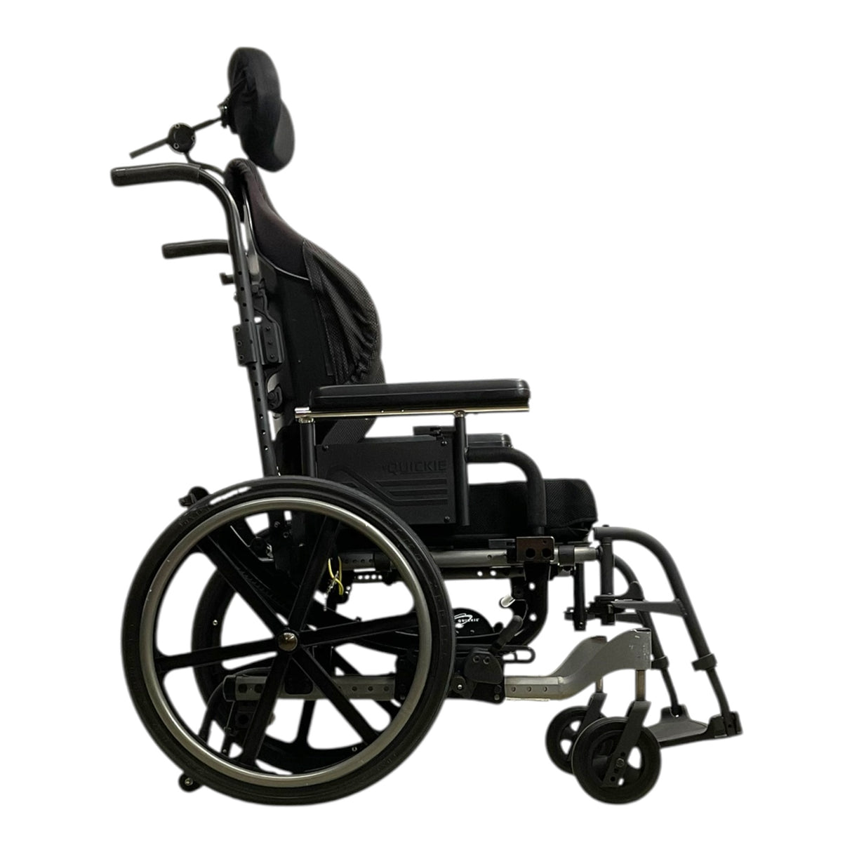 Sunrise Medical Quickie Iris Tilt-in-Space Wheelchair | 16" x 18" Premium ROHO Cushion | Swing-Away Leg Rests
