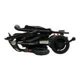 Side View of Folded Pride Mobility Jazzy Carbon Power Chair