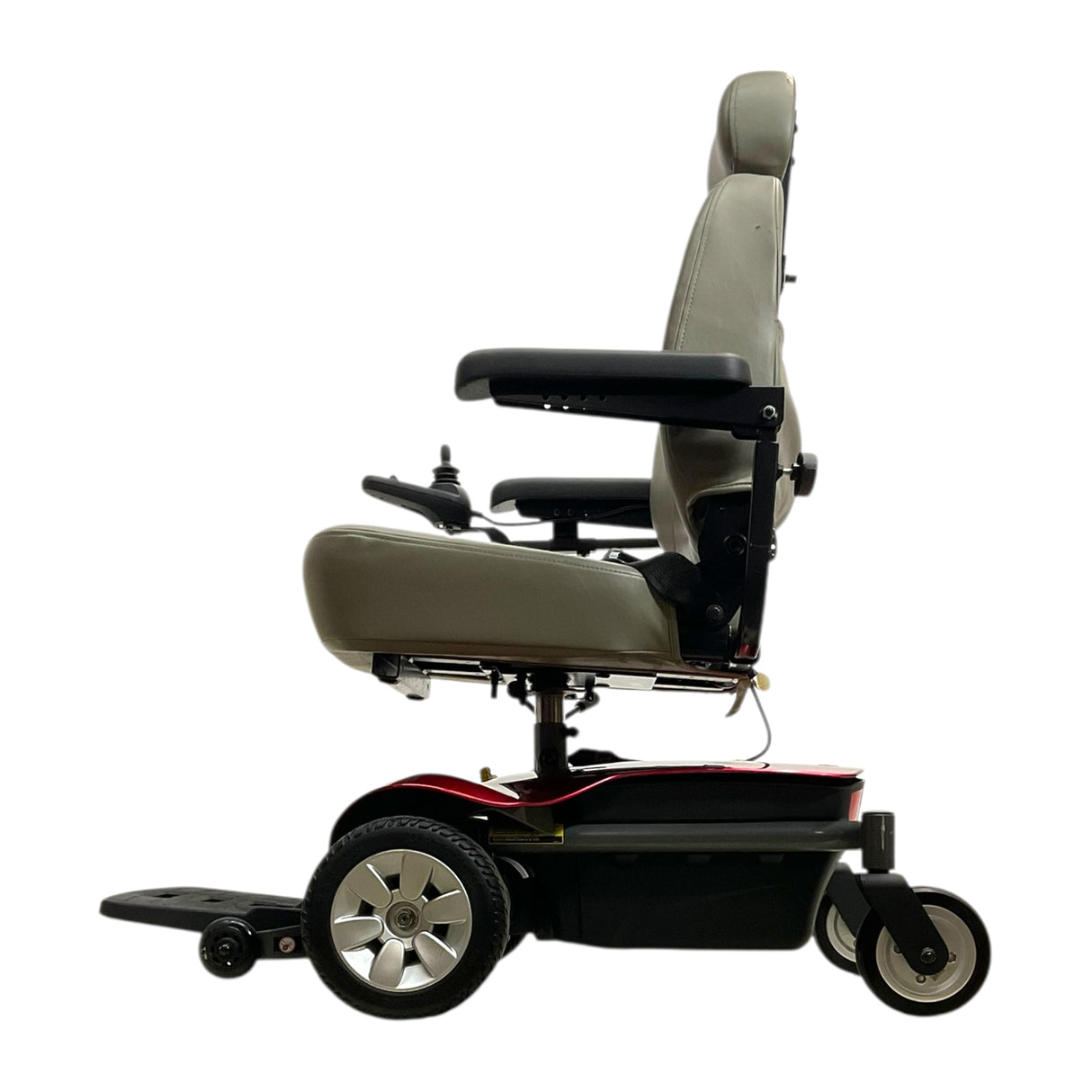 Left Side View of Pride Mobility Jazzy TSS 300 Power Wheelchair