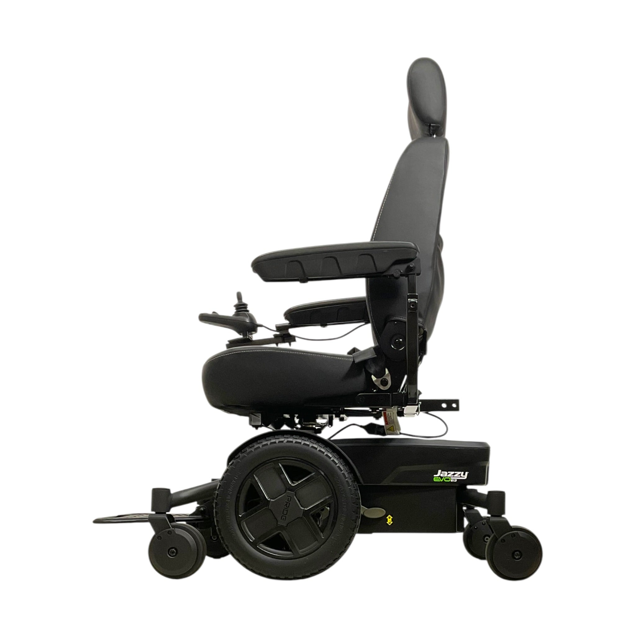 Left Side View of Pride Jazzy EVO 613 Power Chair