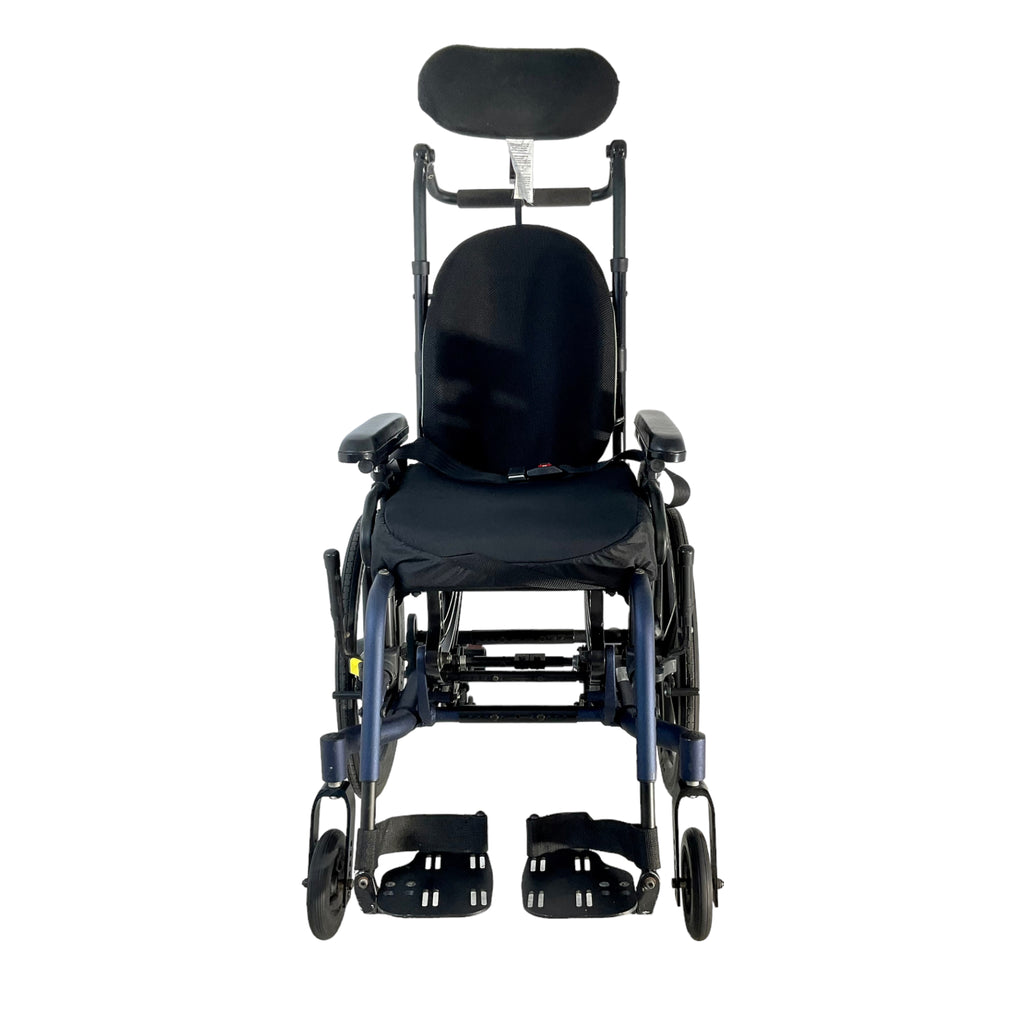 Front view of Ki Mobility Focus CR Tilt-In-Space Manual Wheelchair