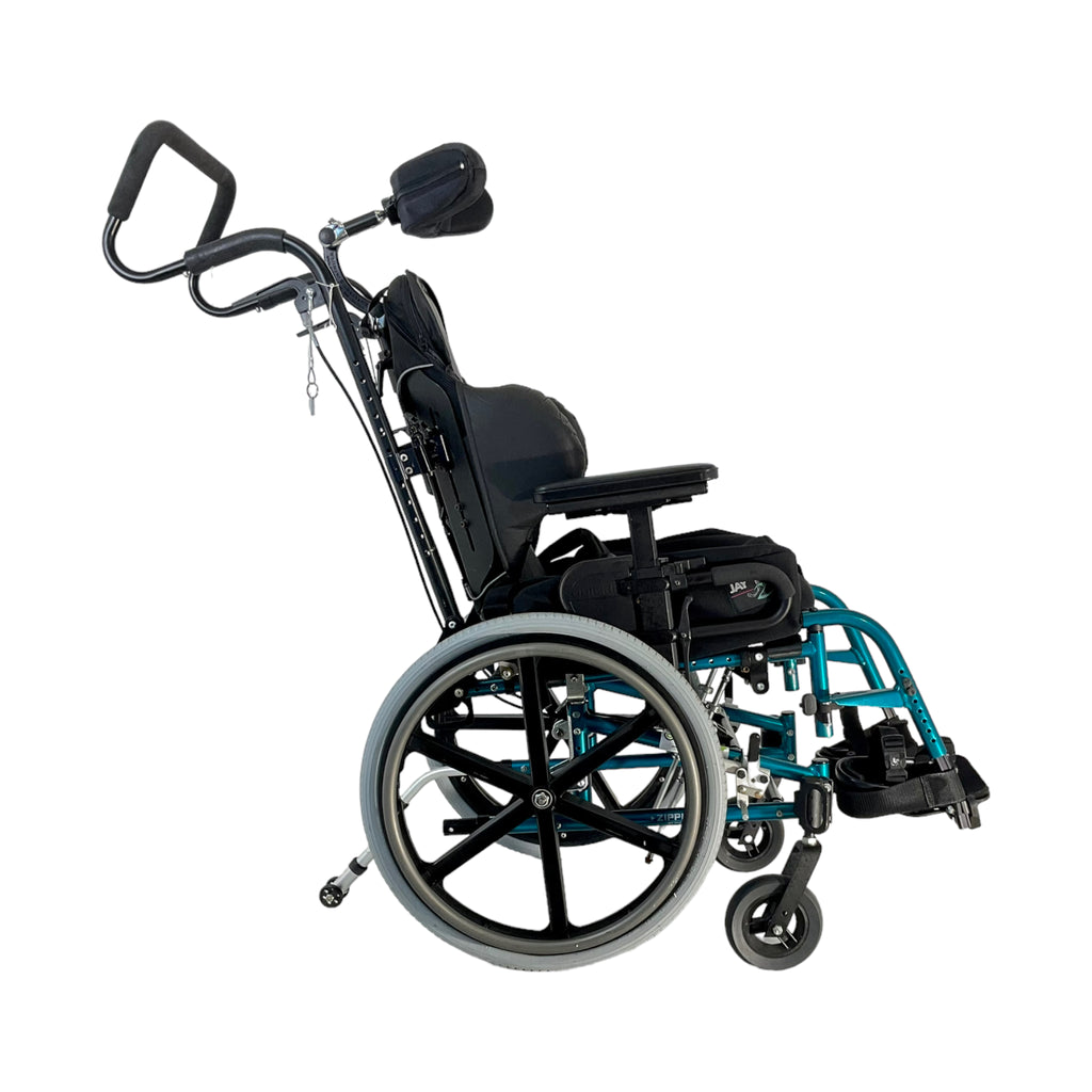Right side view of Sunrise Medical Quickie Zippie tilt-in-space manual wheelchair