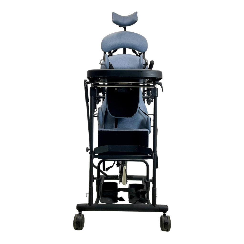 Front facing view of Products EasyStand 5000 Series Sit-to-Stand Assistive Device in standing position