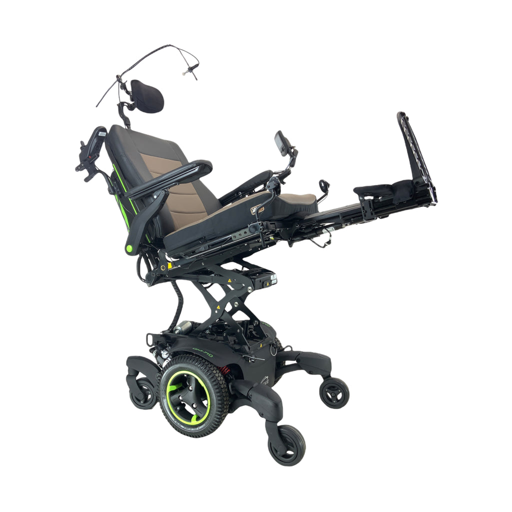 Sunrise Medical Quickie QM-710 Rehab Power Wheelchair | 19" x 22" Seat | Chin Control | Attendant Joystick | Only 3 Miles!