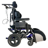 Right profile view of Quickie Iris SE tilt-in-space wheelchair