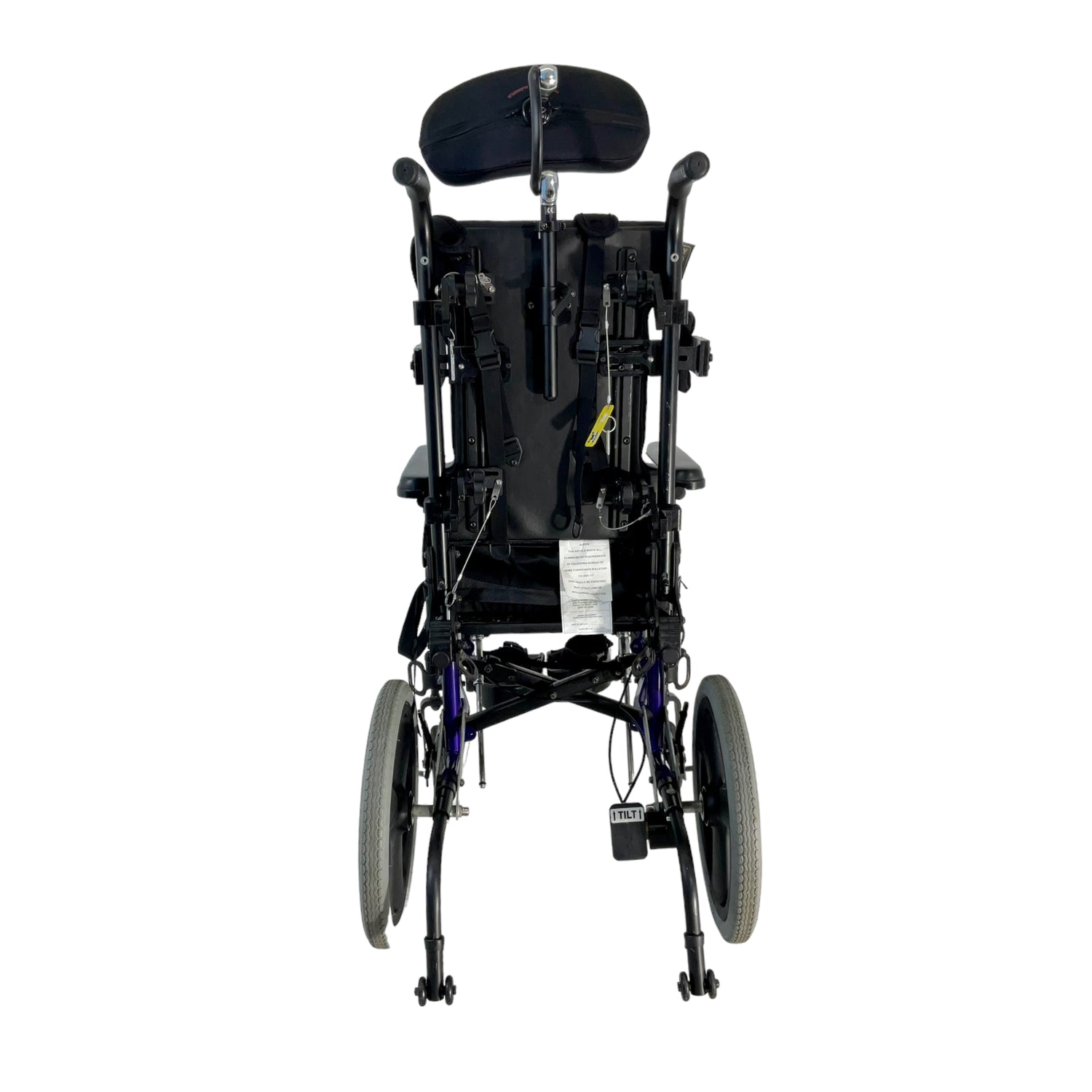 Back view of Sunrise Medical Quickie Zippie TS tilt-in-space wheelchair