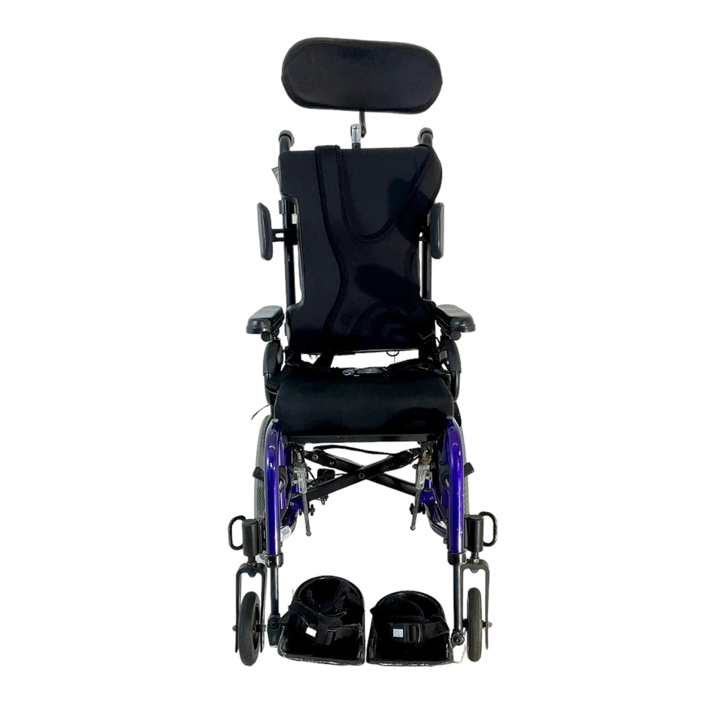 Front view of Sunrise Medical Quickie Zippie TS tilt-in-space wheelchair