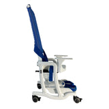 Right side view of Rifton Blue Wave Large Commode Chair