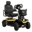 Right side view of yellow Pride PX4 scooter