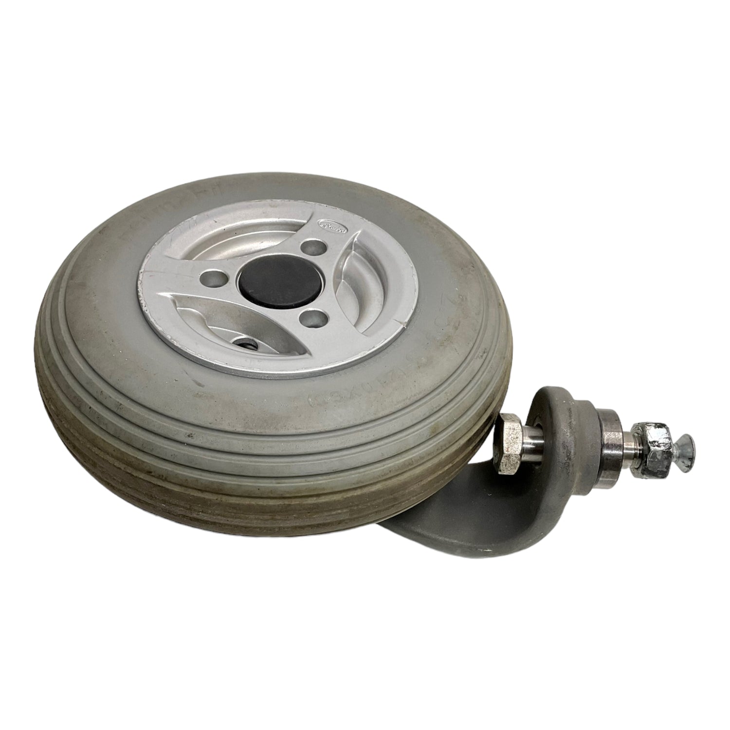 Rear Caster Wheel Assembly for Permobil C300, C350, K300, K450 MX Power Chairs | Solid Flat-Free Tires