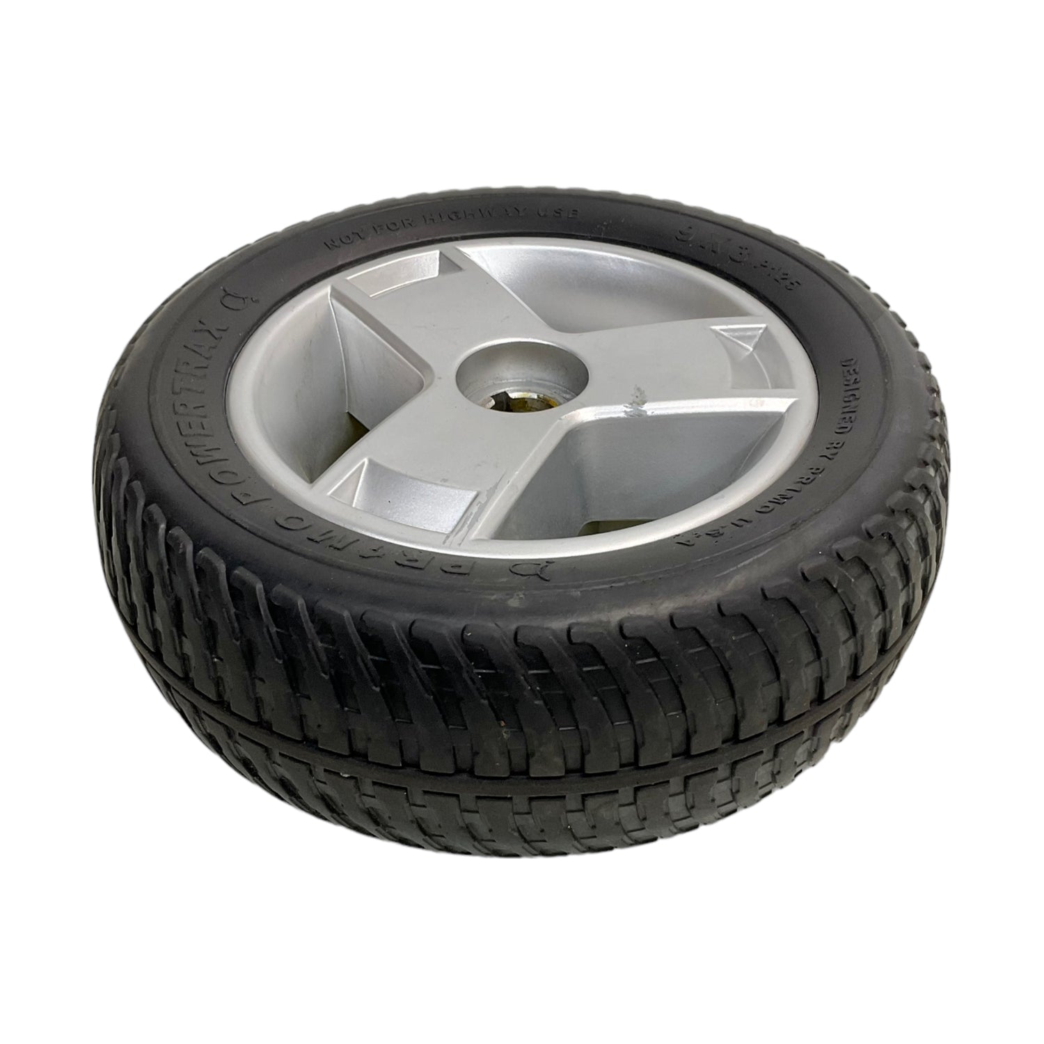 Flat-Free Drive Wheel Assembly for Pride Mobility Go-Chair, Go-Chair MED, & Kozmo Power Chairs | 9 x 3 inches | Pr1mo Powertrax