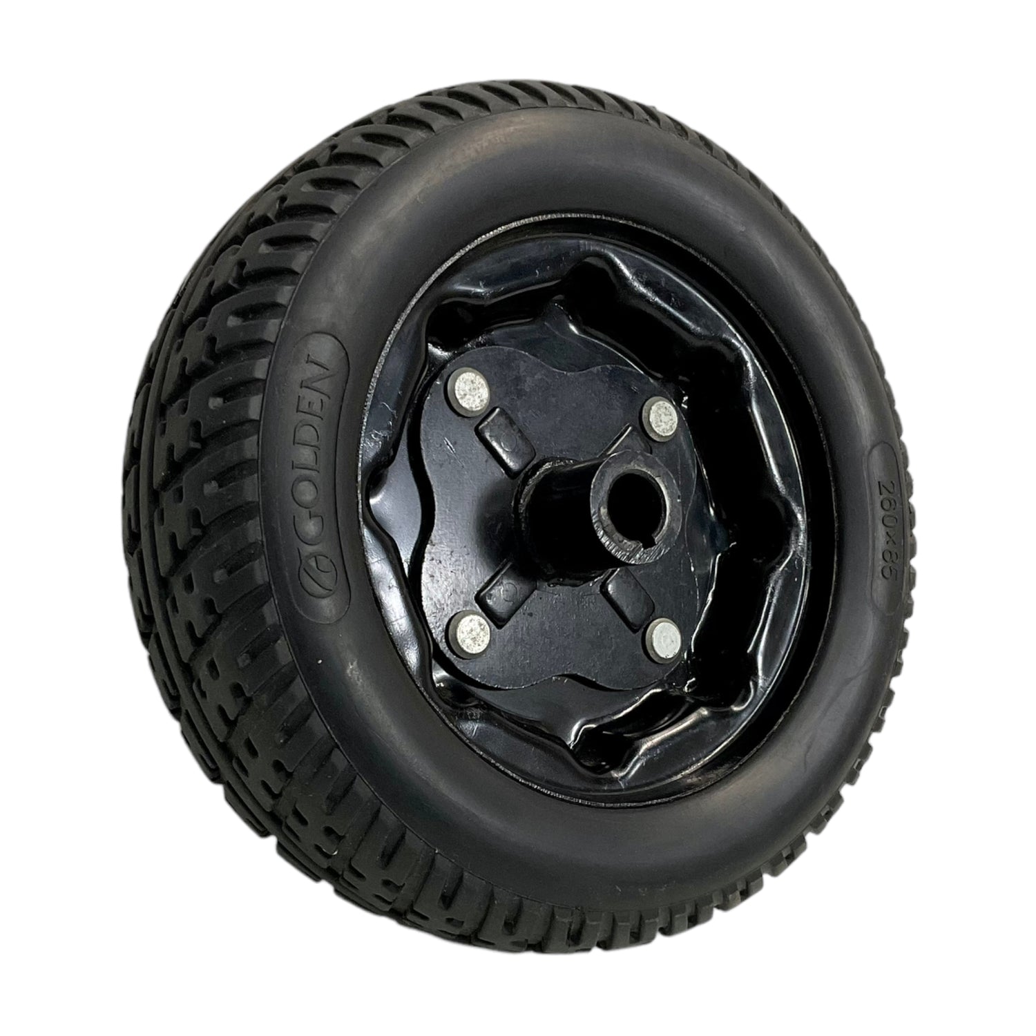 Drive Wheel Assembly for Golden Alante Sport & Literider Power Chairs | 9 x 3 inches | Flat-Free Foam Filled