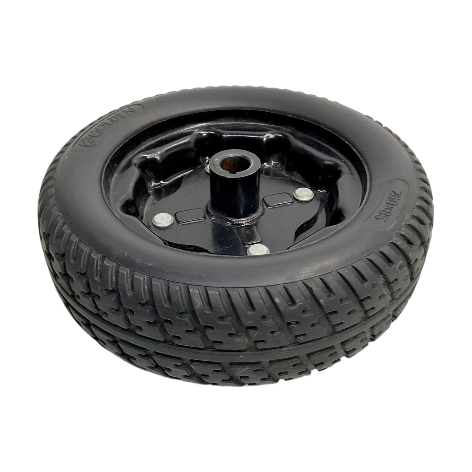 Drive Wheel Assembly for Golden Alante Sport & Literider Power Chairs | 9 x 3 inches | Flat-Free Foam Filled