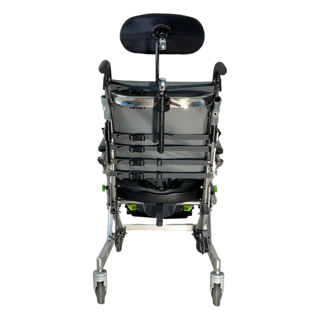 Back view of Raz-AT attendant tilt shower chair