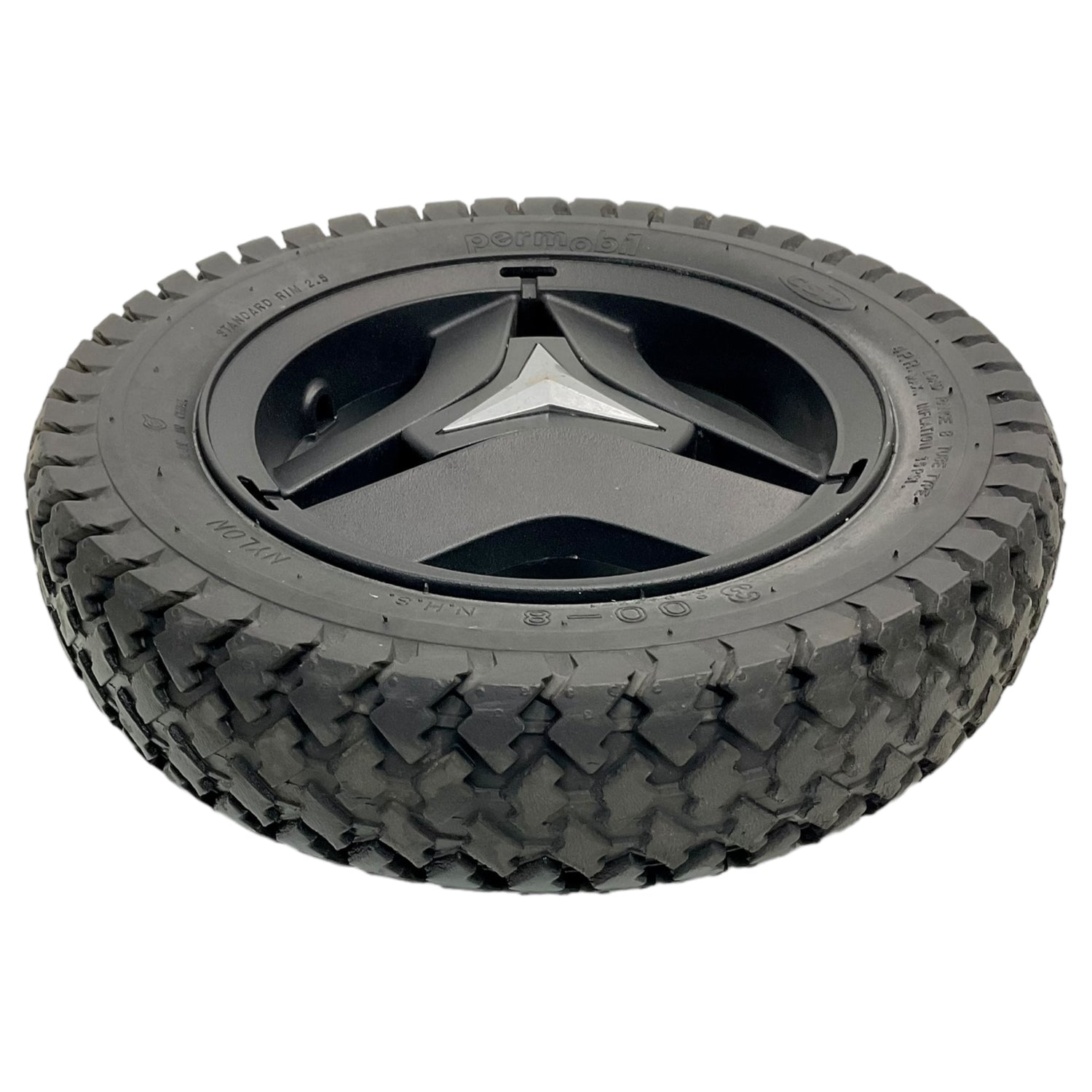 Aggressive Tread Drive Wheel Assembly for Permobil F3, F5, M3 Power Chairs | 14 x 3 inch Pneumatic