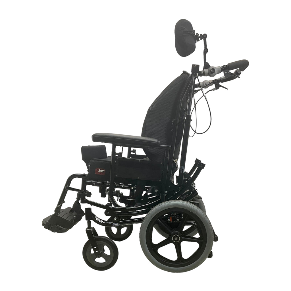 Left side profile of Invacare Solara 3G Tilt-in-Space Manual Wheelchair