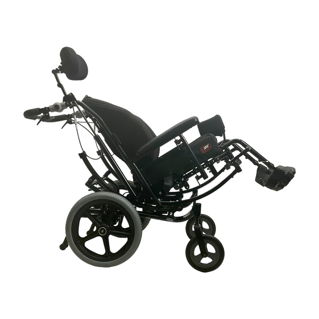 Right side view of tilted Invacare Solara 3G Tilt-in-Space Manual Wheelchair