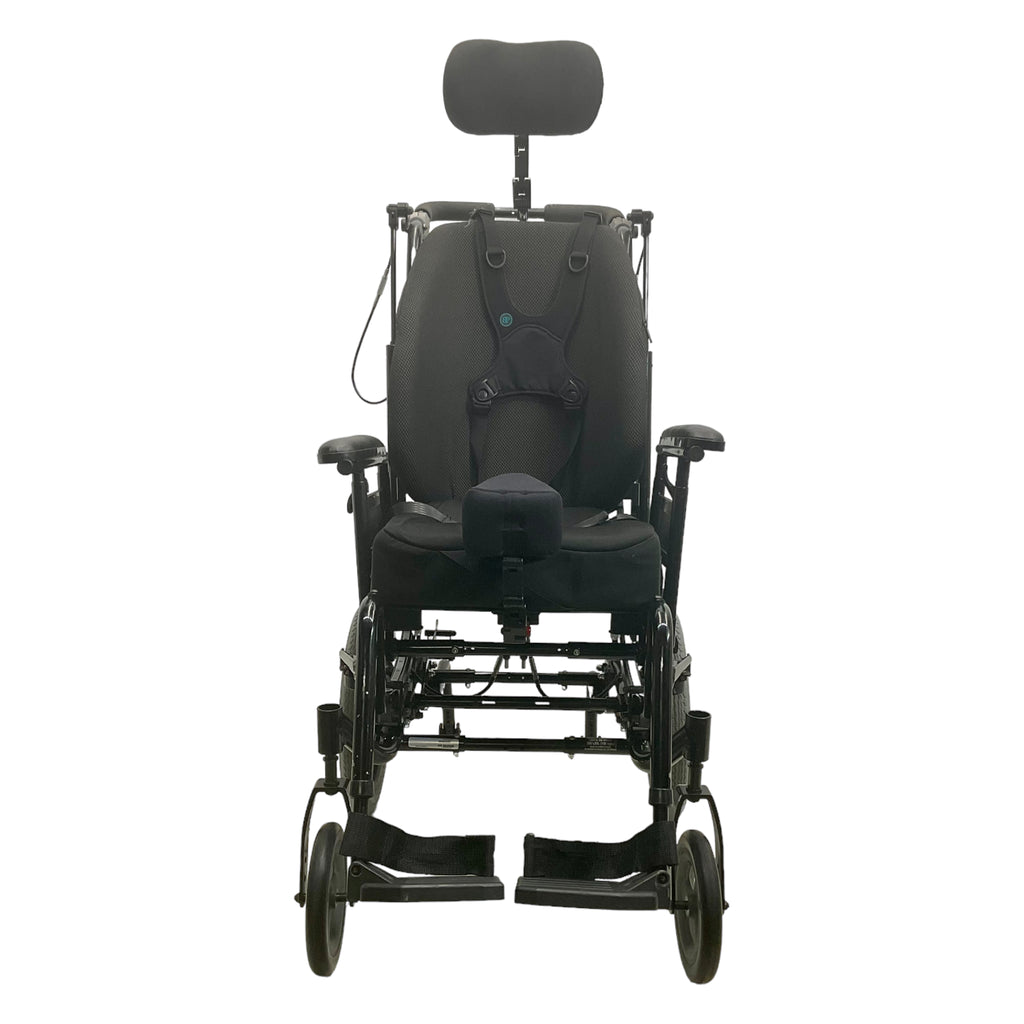 Front view of Invacare Solara 3G Tilt-in-Space Manual Wheelchair