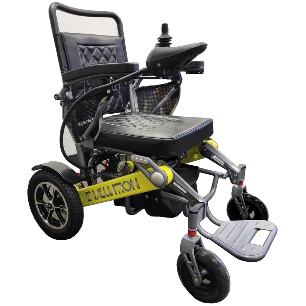 Evaluation Evolution Automatic Folding Power Wheelchair - yellow