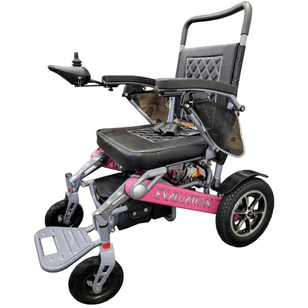 Evaluation Evolution Automatic Folding Power Wheelchair - pink