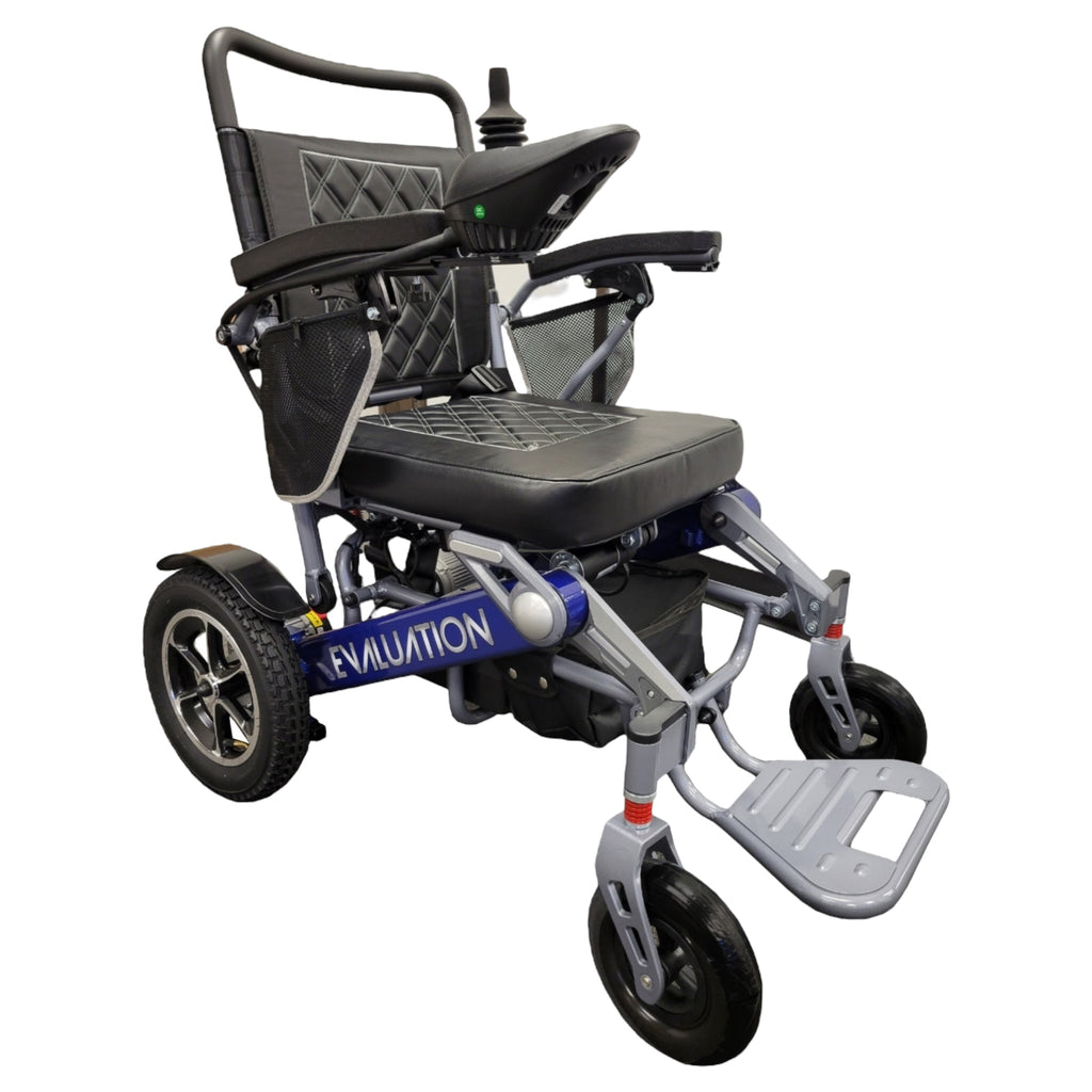 Evaluation Evolution Automatic Folding Power Wheelchair - blue