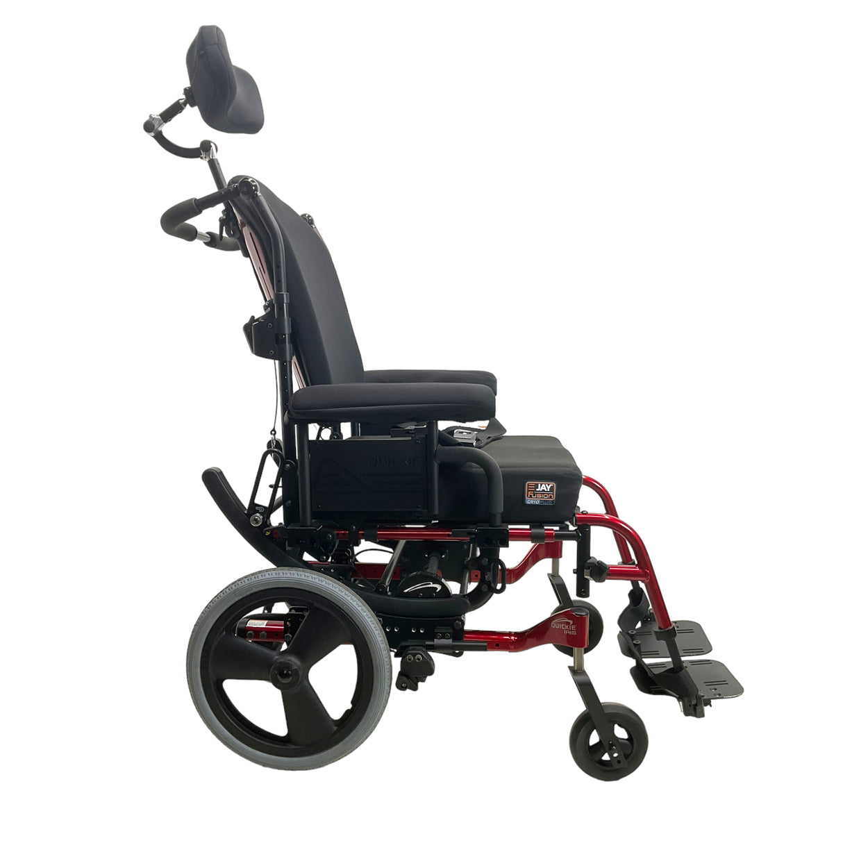 Right side view of Sunrise Medical Quickie Iris Tilt-in-Space Manual Wheelchair
