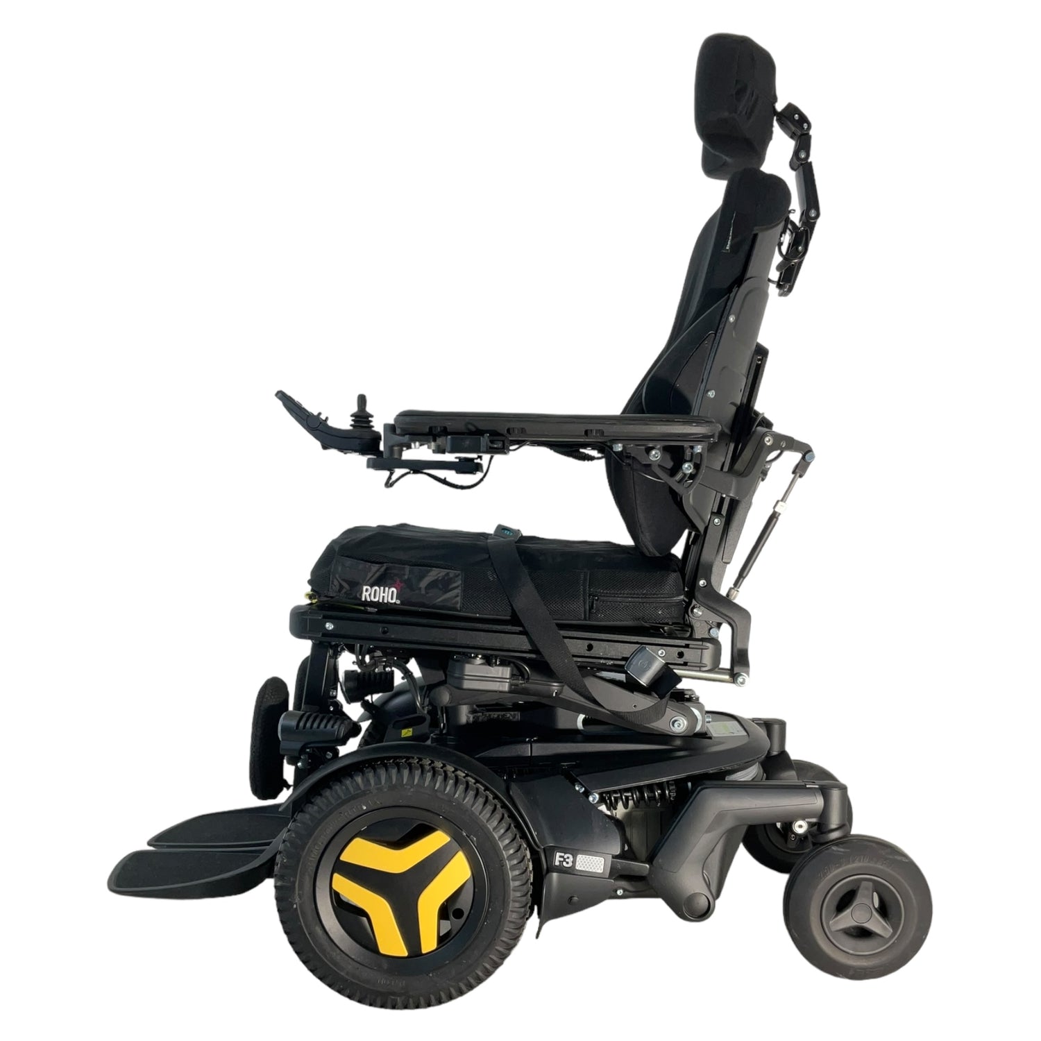 Left profile view of Permobil F3 power chair