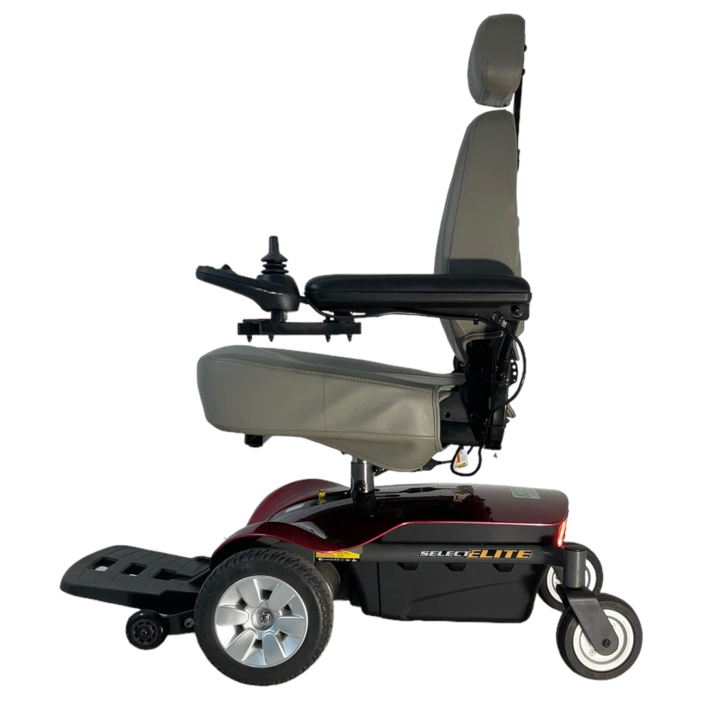 Left profile view of Pride Jazzy Select Elite power chair