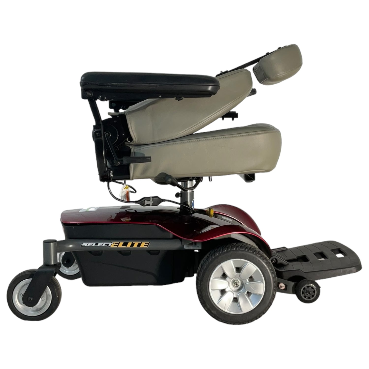 Pride Jazzy Select Elite power chair - folding seat