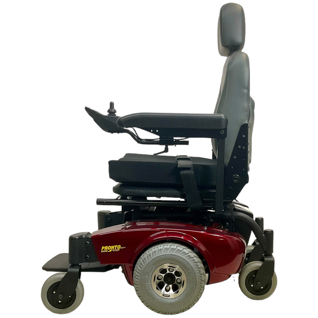 Left profile view of Invacare Pronto M71 with SureStep