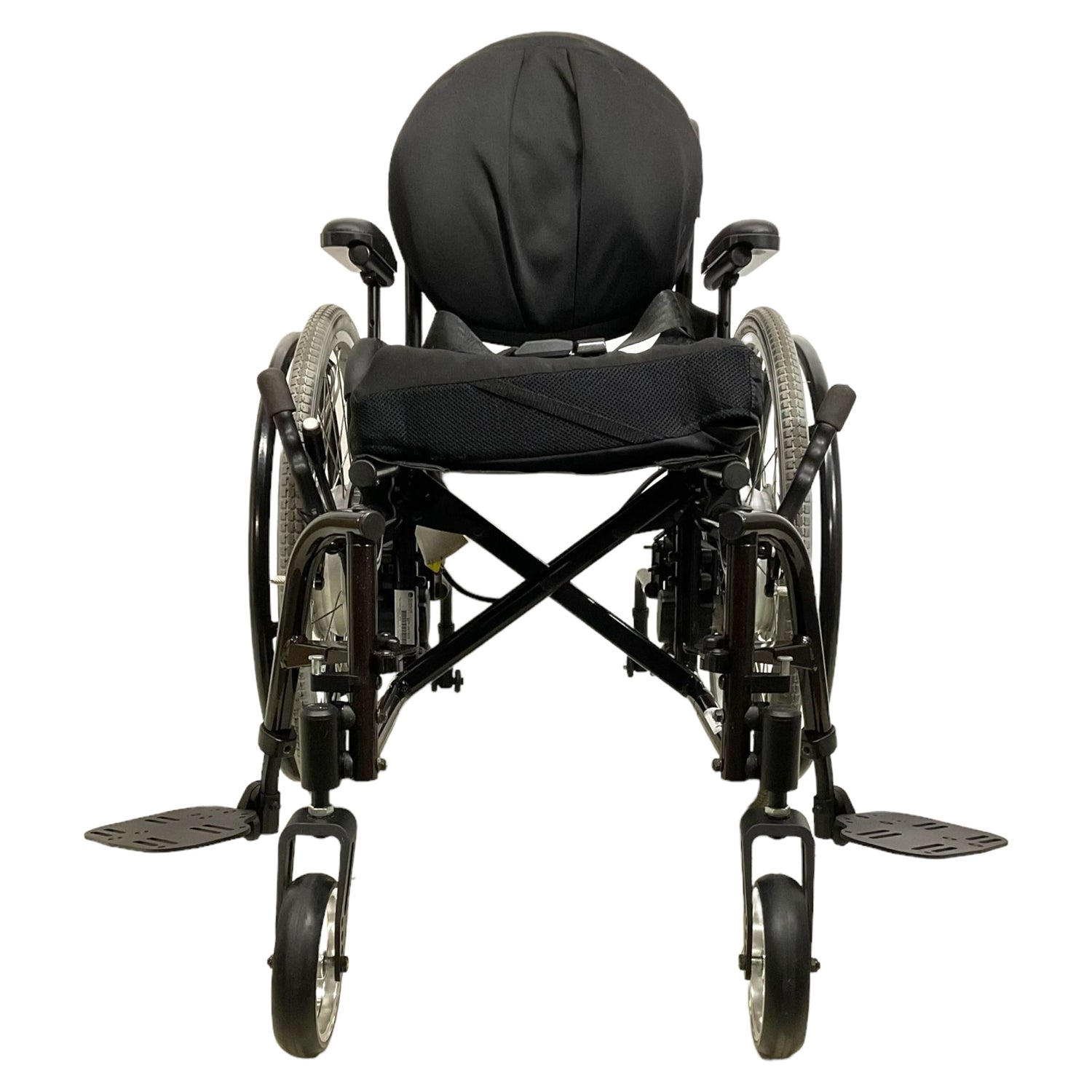 Quickie 2 wheelchair with power assist wheels - swing-away leg rests