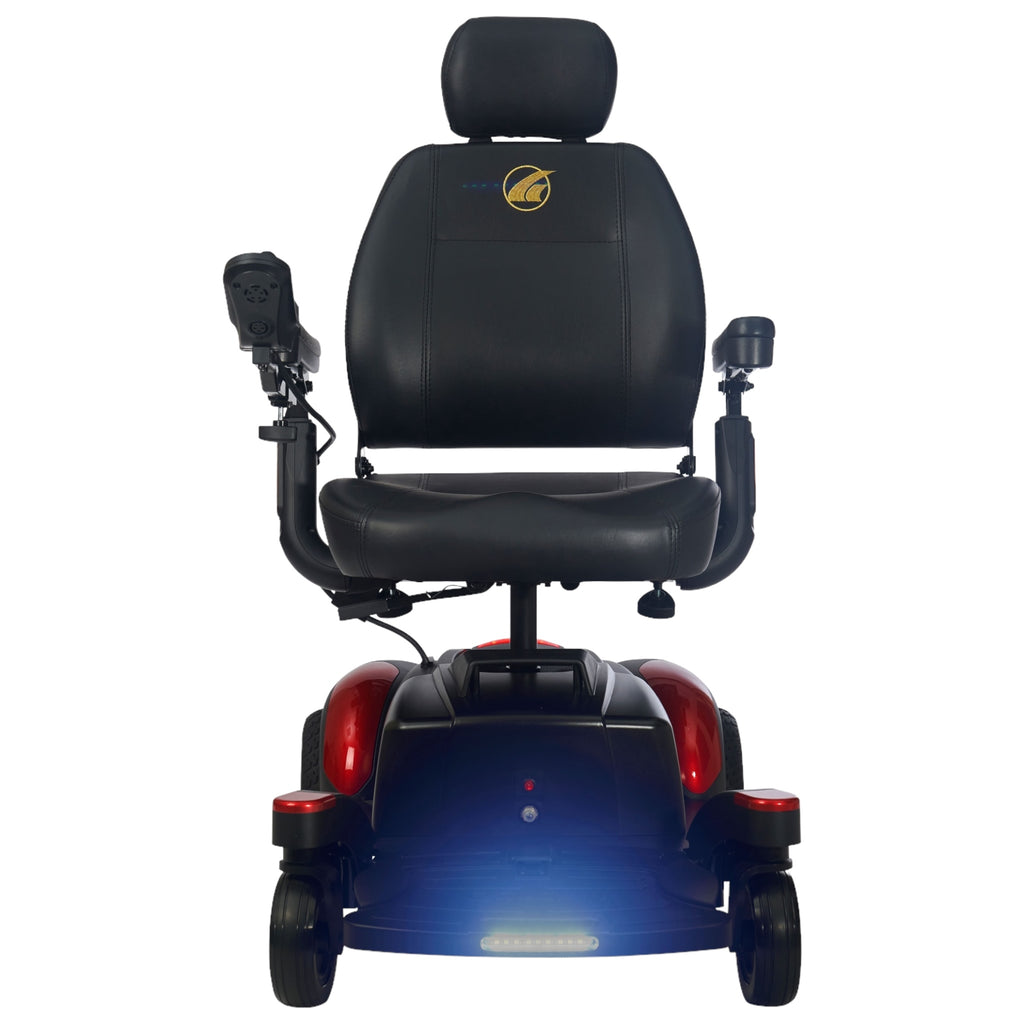 Front view of Golden BuzzAbout Power Chair